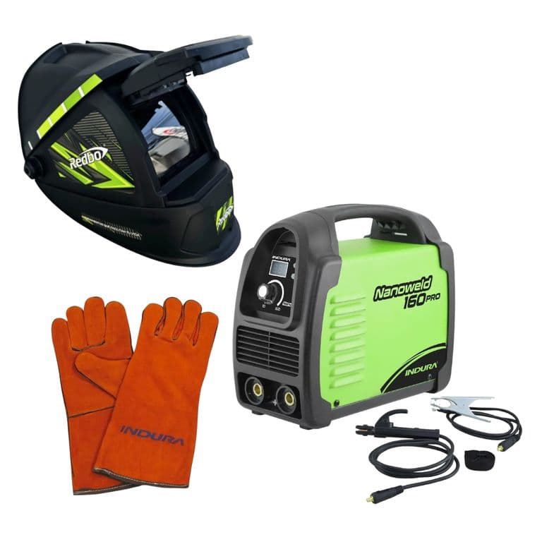 Kit Soldadora 160A + Mascara Redbo RB4000TC2 + Guante