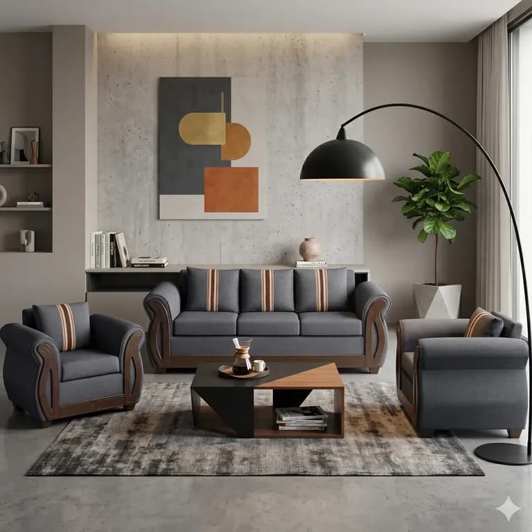 JUEGO DE LIVING 3-1-1 ISIDORA Grafito