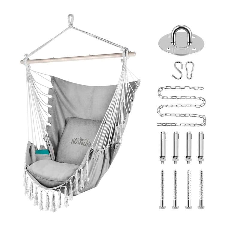 Silla Hamaca Colgante Columpio Con Cojin +kit De Instalacion
