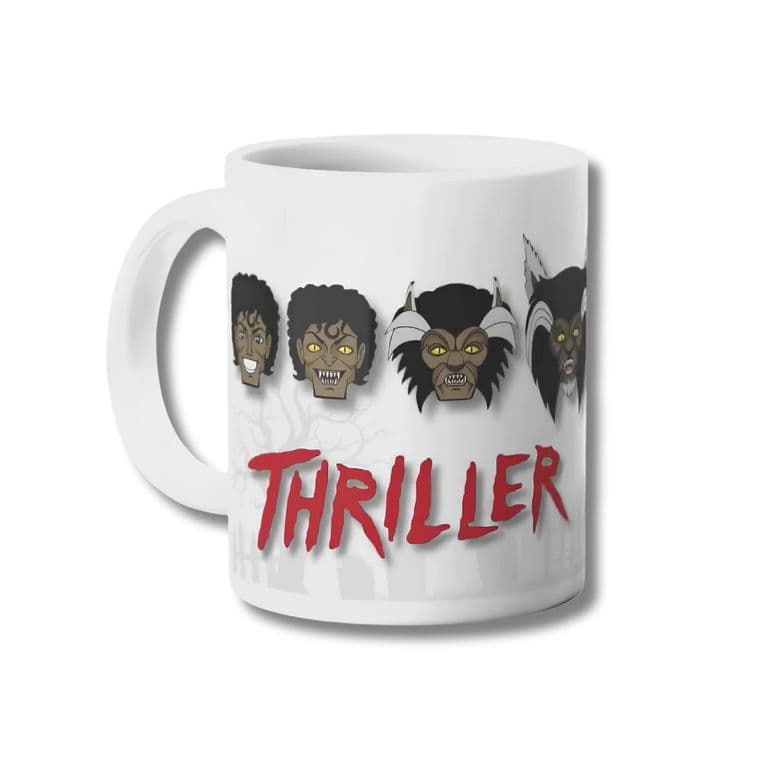 Tazon Michael Jackson Thriller Cartoon Taza Sublimada 325ml