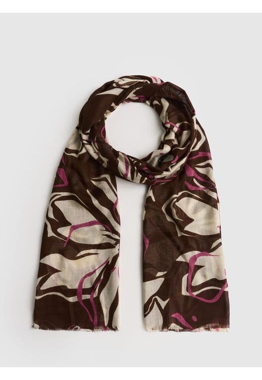 Estola Flores Woman Cafe TALLA UNICA