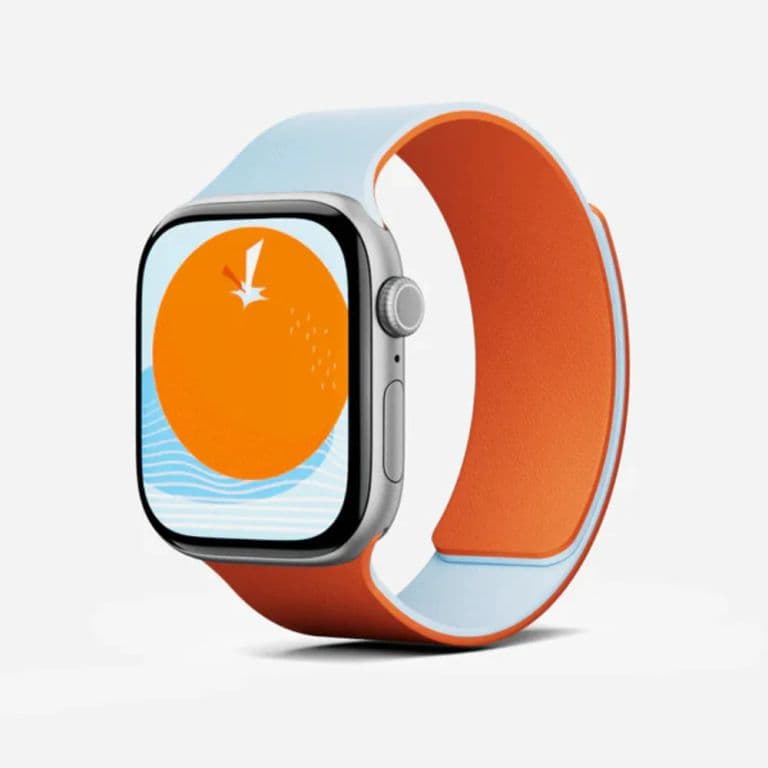 Correa Snap Duo para Apple Watch 44 45 46 49 mm Celeste Naranjo