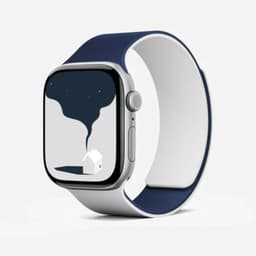 Correa Snap Duo para Apple Watch 44 45 46 49 mm Azul Blanco