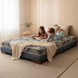 Cama 1 Plaza Box 8 cm L190 cm + Colchon Modelo Ideal - Pata 6.5 Cm