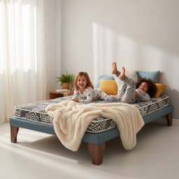 Cama 1 Plaza Box 8 cm L180 cm + Colchon Modelo Ideal - Pata 19.5 Cm