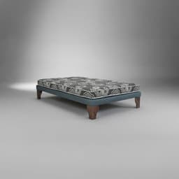 Cama 1.5 Plaza Box 8 cm L190 cm + Colchon Modelo Ideal - Pata 19.5 Cm