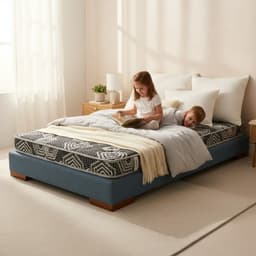 Cama 1.5 Plaza Box 13 cm L180 cm + Colchon Modelo Ideal - Pata 4.5 Cm