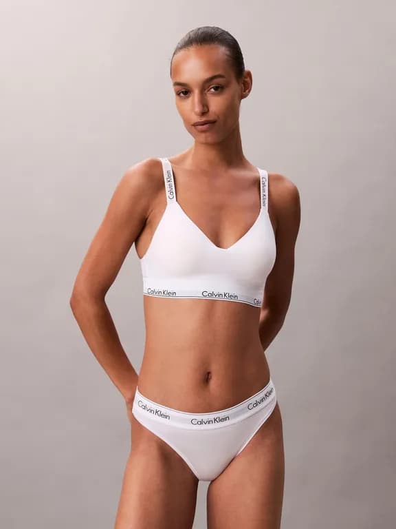 Brasier Icon Cotton Modal Blanco Blanco S