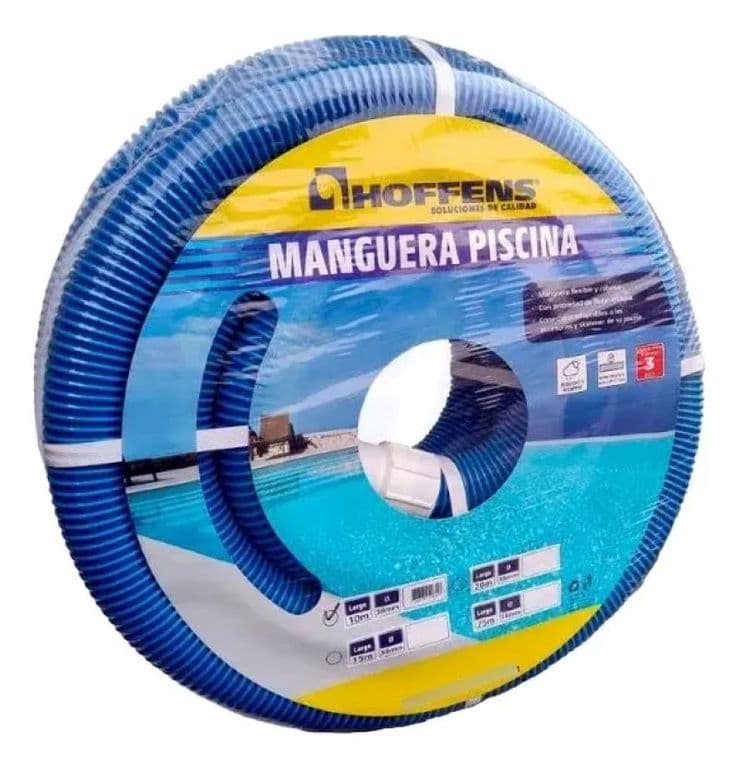 Manguera Piscina Azul Hoffens 38mmx20m Con Conect