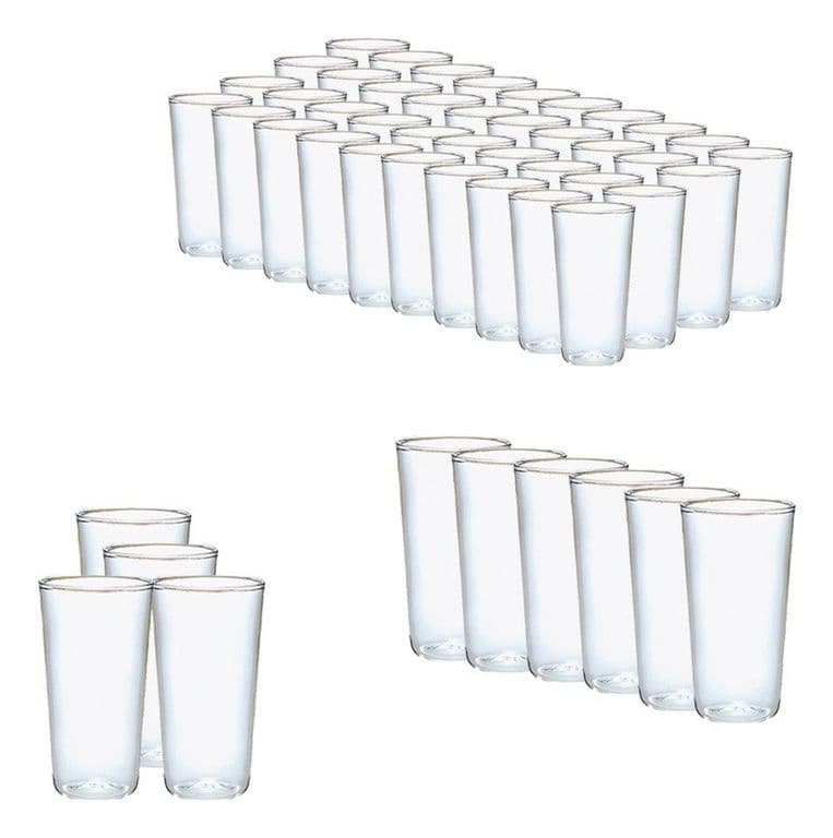 50 Set Vasos Desechables Vaso Plastico Vasos Acrilicos 300ml 50 Transparente 300ml