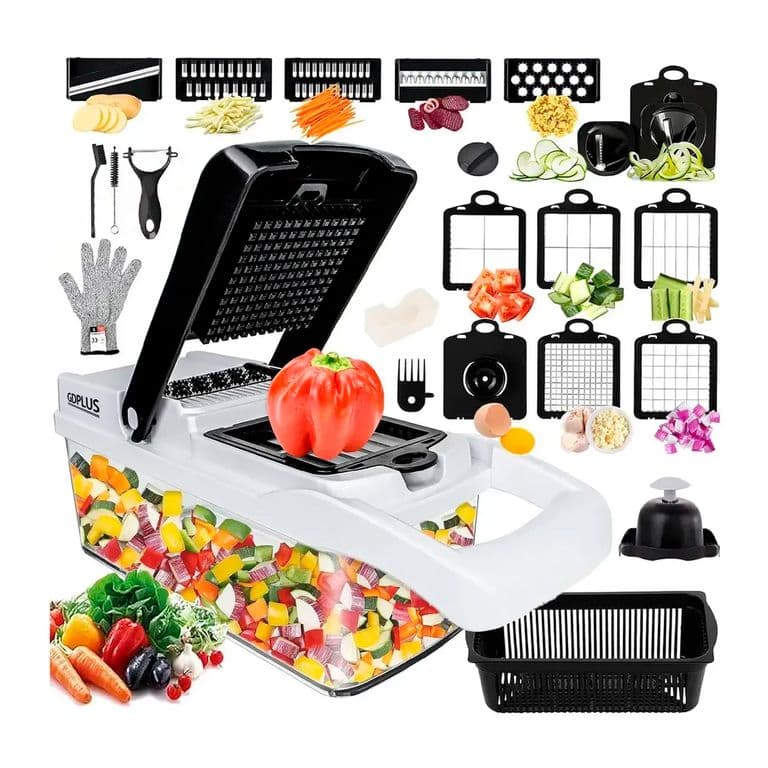 Picador De Verduras Multifuncional 26 Piezas Mandolina Ralla