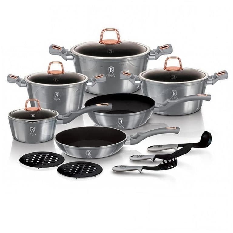 BATERIA DE COCINA DE 18 PIEZAS ANTIADHERENTE MOONLIGHT COLLECTION