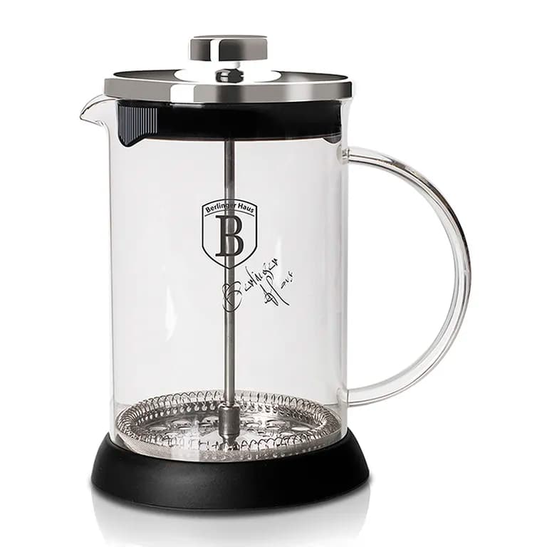 CAFETERA FRANCESA DE ACERO INOXIDABLE 800 ML COLOR PLATINO