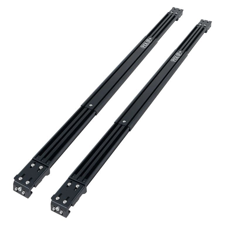 Barras de Techo Transversales Premium Black Ajustables 160cm 100kg Railing Elevado