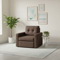 SOFA CAMA MILAN UN CUERPO EN LINO Chocolate