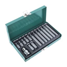 Juego de Puntas Torx - 15 Piezas (Incl. Adapt. De 1/2)