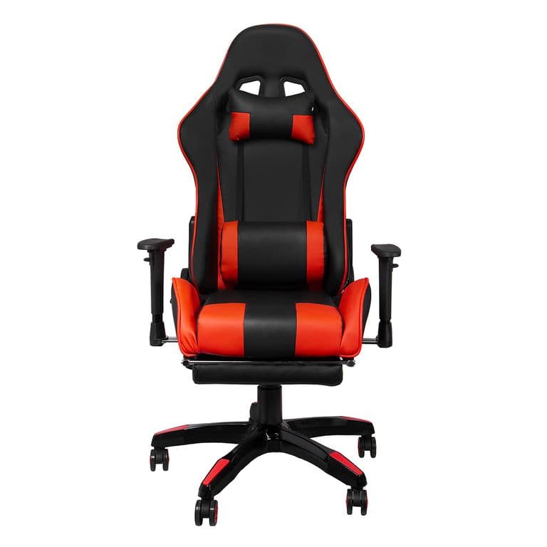 Silla Gamer Gc181 Reclinable 180 Apoya Pies y Brazos Roja Rojo