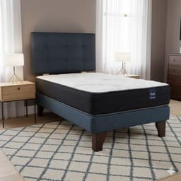 Cama Europea 1 Plaza 200 Respaldo Ginebra