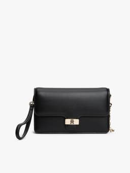 Cartera Heritage Con Monograma Th Negro Negro TALLA UNICA