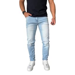 Jeans Elasticados Slim Fit Color focalizado Semipitillos Celeste 42