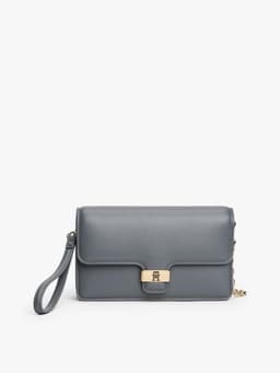 Cartera Heritage Con Monograma Th Gris Gris TALLA UNICA