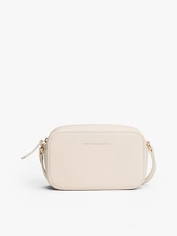 Cartera Bandolera Con Logo Metalizado Beige Beige TALLA UNICA