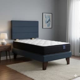Cama Europea 1 Plaza 200 Respaldo Atacama