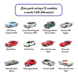 Pack x12 Autos Clasicos Escala 1:60