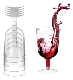 Set 10 Copas De Vino Copa Acrilico Transparente 6oz/177ml