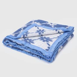FRAZADA JAQUARD PUNTO CELESTE 2P Azul 2 PLAZAS