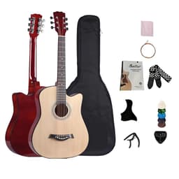 Paquete de guitarra acustica para principiantes de 38 pulgadas