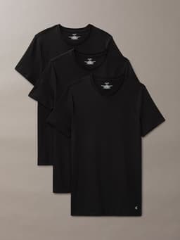 Pack de 3 Camisetas Cuello Redondo Cotton Classics Negro Negro S
