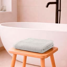 Toalla de Bano Cuerpo VIS Home 100% algodon suave 76x137cm gris