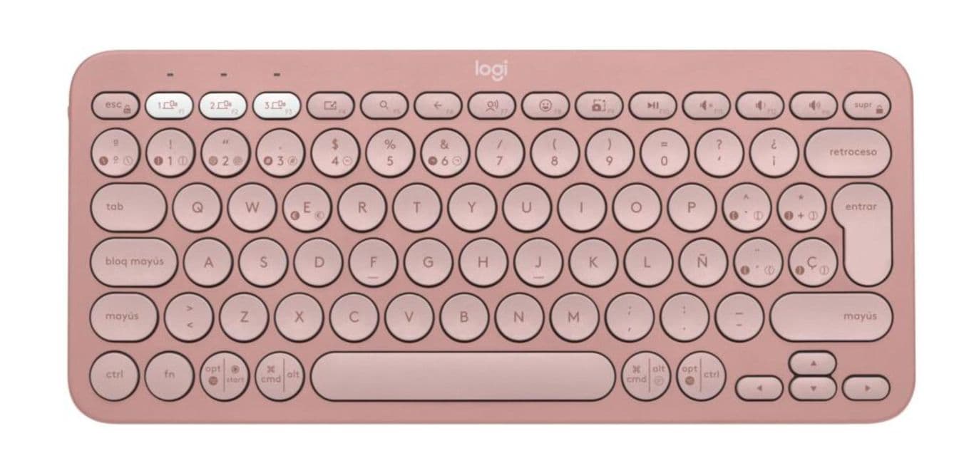Teclado Bluetooth Pebble Keys 2 K380s Rosado Espanol