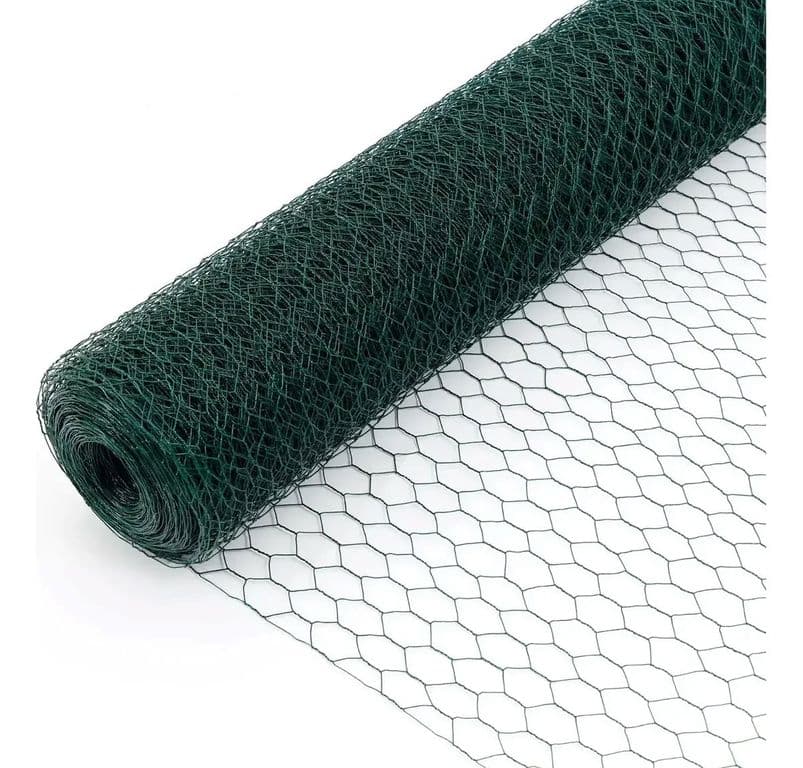 Malla Hexagonal Plastificada 1 Pulgada. 80cm Alto 3mt Largo