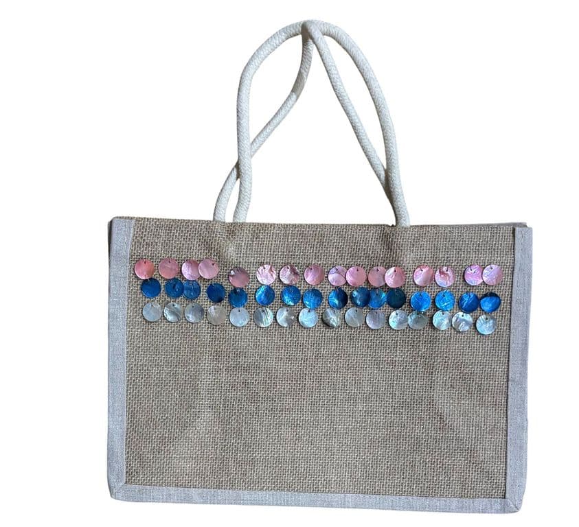 CARTERA BEIGE DE CORDON BORDADA A MANO DISENO EXCLUSIVO Beige TALLA UNICA