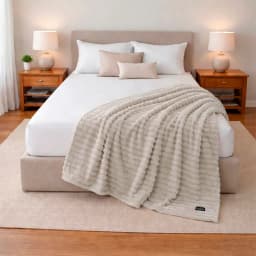 Manta de cama Home Jacquard Franela ultrasuave 127x152cm Gris