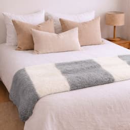 Manta de franela 127x152 Fluffy cama sofa suavidad superior gris Gris