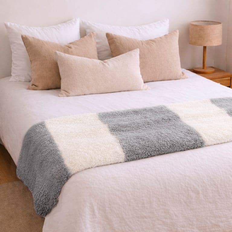 Manta de franela 127x152 Fluffy cama sofa suavidad superior gris Gris