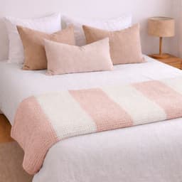 Manta de franela 127x152 Waffle suavidad superior rosa Rosado 1 PLAZA