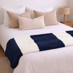 Manta de franela 127x152 Fluffy suavidad superior azul marino Azul 1 PLAZA