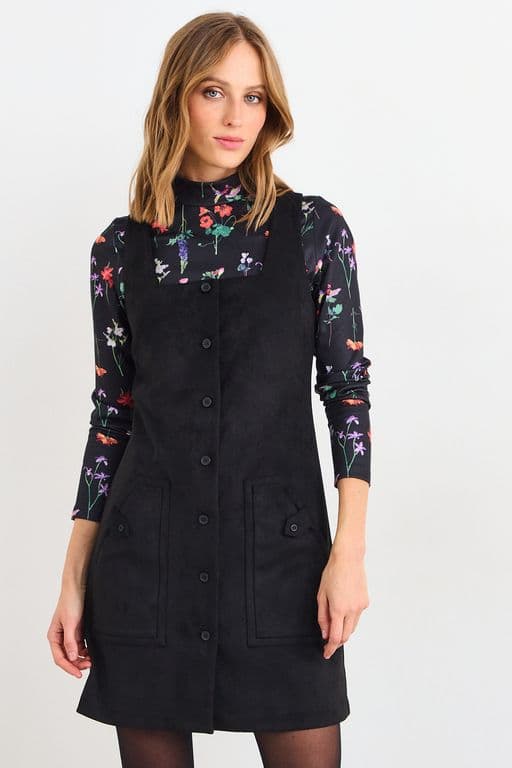 Vestido Liso Mujer Negro Negro XS