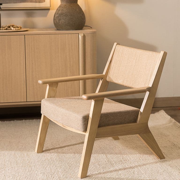 Poltrona Aoyama Fibra Beige Beige ...