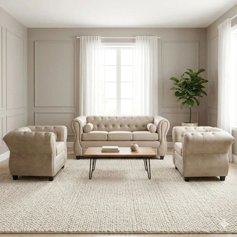 JUEGO DE LIVING 3-1-1 CHESTERFIELD Beige