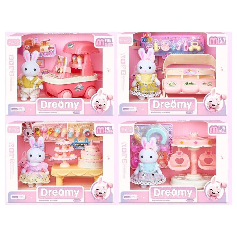 Set de Conejos con Accesorios Escenarios