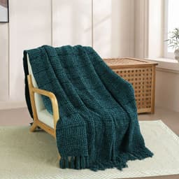 MANTA CUADRO 125X175 VERDE Verde 1 PLAZA