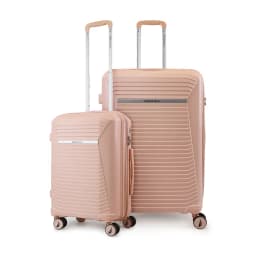 Pack 2 maletas Niza cabina 10kg y grande 23kg rosado