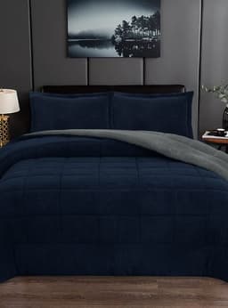 PLUMON SHERPA BICOLOR GRIS 2 PL Gris 2 PLAZAS