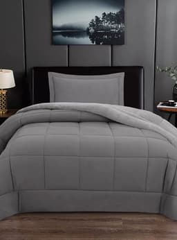 PLUMON VELVET MATTE GRIS 1.5 PL Gris 1,5 PLAZAS