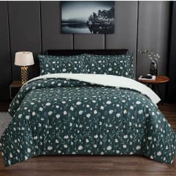 PLUMON VELVET PRINTED BOTANICO KING Verde KING